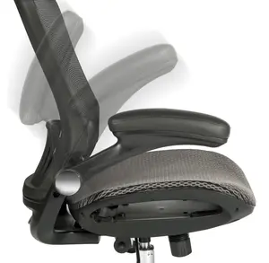 Harmony Mesh Executive Chair Grey with removable headrest, gas lift seat height adjustment and tilt to seat and back