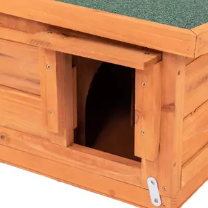 Oypla Wooden Hedgehog House Hibernation Shelter 360x240x400mm