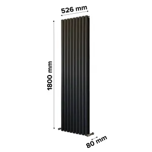 Ximax Champion Duplex CHD18052A Anthracite Vertical Designer 5627BTU Radiator, (W)526mm x (H)1800mm