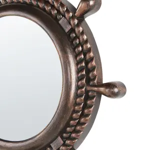 Beliani Retro Wall Mirror GORMAZ Brown