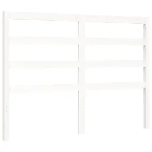 Berkfield Bed Frame with Headboard White 4FT Small Double Solid Wood