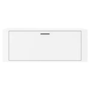 Berkfield Wall Shoe Cabinet High Gloss White 100x35x38 cm Engineered Wood