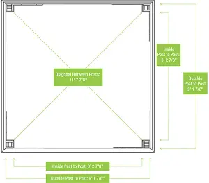 3m (10ft) Meridian Gazebo with Single Privacy Wall