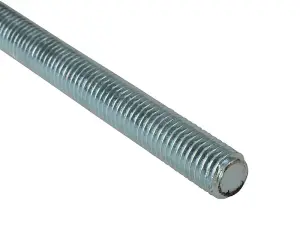 ForgeFix M10 Zinc Plated Threaded Rod - Durable 1 Meter Length for Various Uses