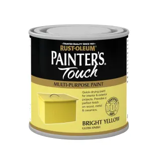 Rust-Oleum Painter's Touch Bright yellow Gloss Multi-surface paint, 250ml