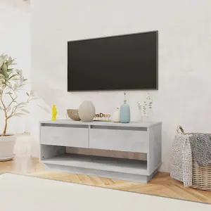 Berkfield TV Cabinet Concrete Grey 102x41x44 cm Engineered Wood