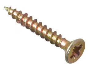 ForgeFix MPS325Y Multi-Purpose Pozi Compatible Screw CSK ST ZYP 3.0 x 25mm Box 200 FORMPS325Y