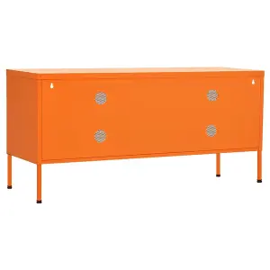 Berkfield TV Cabinet Orange 105x35x50 cm Steel