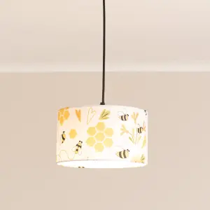 ValueLights Kids Bumble Bee Easy Fit Ceiling Light Shade - Bulb Included