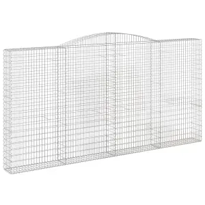 Berkfield Arched Gabion Basket 400x30x200/220 cm Galvanised Iron