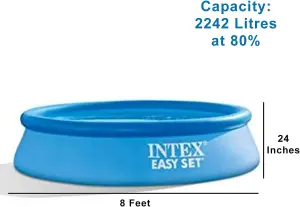 INTEX 8FT EASY SET POOL C/W FILTER PUMP