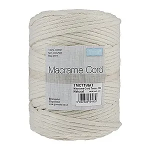 Trim: Macramé Cord: Cotton: 100m x 7mm: 1kg: Natural