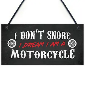 Red Ocean Motorcycle Motorbike Sign Hanging Garage Plaque Birthday Gifts For Biker Novelty Gifts For Him