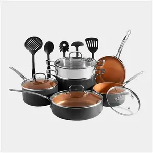 11Pc Copper Cookware Set