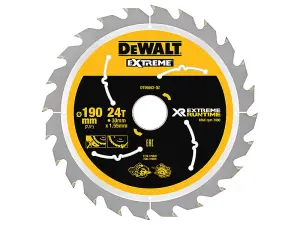 DEWALT DT99562-QZ XR FlexVolt Circular Saw Blade 190 x 30mm x 24T DEWDT99562QZ