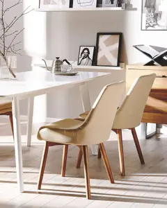 Set of 2 Dining Chairs MELFORT Sand Beige