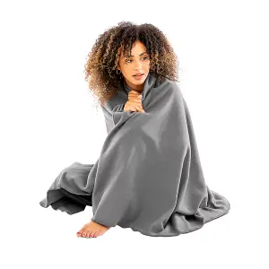 Result Genuine Recycled Fleece Recycled Blanket Grey (One Size)