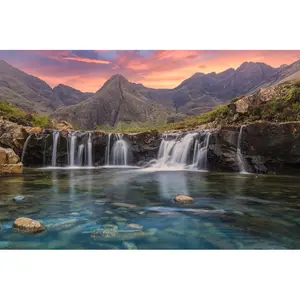 Amazing Sunset At The Fairy Pools by FedevPhoto - Wrapped Canvas Print 81cm H x 122cm W