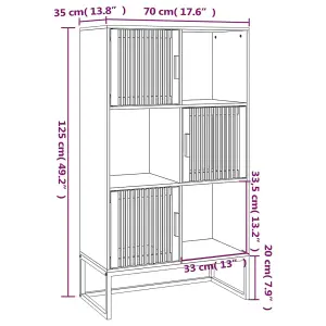 Berkfield Highboard 70x35x125 cm Engineered Wood