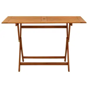 Berkfield Folding Garden Table 120x70x75 cm Solid Eucalyptus Wood