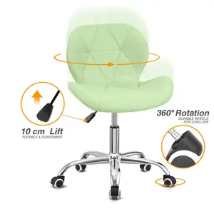 Erltrud Desk Chair Light Green / Velvet