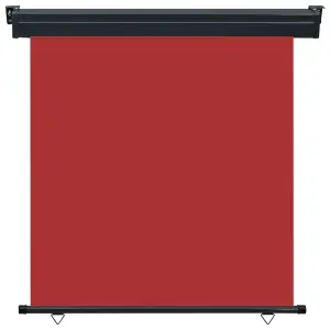 Berkfield Balcony Side Awning 160x250 cm Red