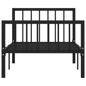 Berkfield Bed Frame Black Metal 100x200 cm