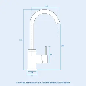 Nes Home Single Lever Swivel Kitchen Sink Mixer Tap