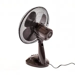 Oypla Electrical 12" 3 Speed Oscillating Black Electric Desk Home Office Fan