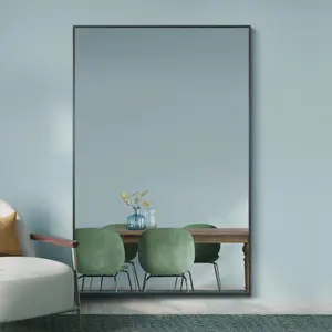 MirrorOutlet Artus - Black Aluminium Edged Wall Mirror 47" X 31" (120CM X 80CM)