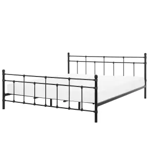 Metal EU Super King Size Bed Frame Black LYNX