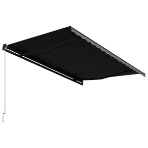 Berkfield Manual Retractable Awning 400x300 cm Anthracite