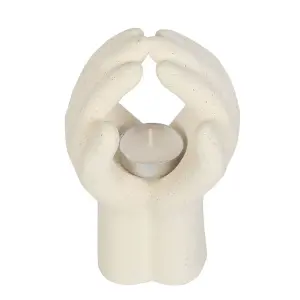 Something Different Praying Hands Tealight Holder White (One Size)