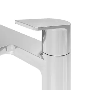 GoodHome Ajeeta Gloss Chrome effect Deck-mounted Manual Single Bath Filler Tap