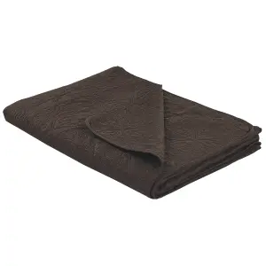 Bedspread RAYEN 140 x 210 cm Brown