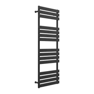 VURTU4 Designer Vertical Single Panel Radiator, 1600(H) x 600(W), Black, 613660