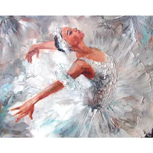 Origin Murals Ballerina Grey Matt Smooth Paste the Wall Mural 350cm Wide X 280cm High