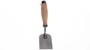 Toolty Margin Plastering Trowel with Wooden Handle 60mm Grinded Carbon Steel for Brickwork and Plastering Rendering DIY