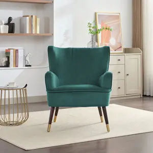 Madison Velvet Fabric Accent Chair - Green