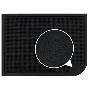 JVL Orion Scraper Rubber Pin Doormat, 60x80cm