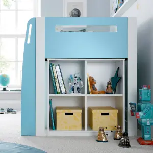 Lacy Blue Storage Mid Sleeper Bed