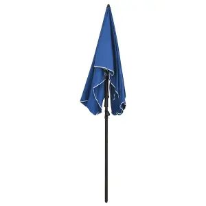 Berkfield Garden Parasol with Pole 200x130 cm Azure Blue