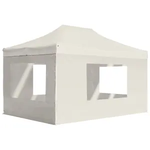 Berkfield Professional Folding Party Tent with Walls Aluminium 4.5x3 m Cream