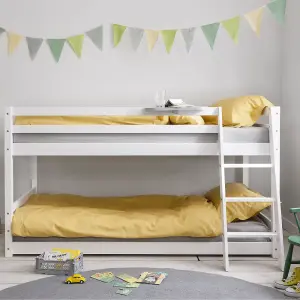 Hilda Low Cabin Bed with Bunk Underbed and Play Area in Classic White