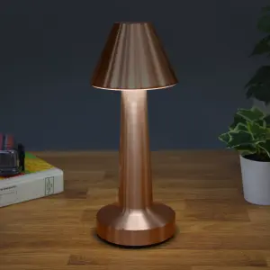 Global Gizmos Rechargeable LED Table Lamp - Brass