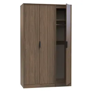 Fuji 3 Door Wardrobe in Carini Walnut (Ready Assembled)