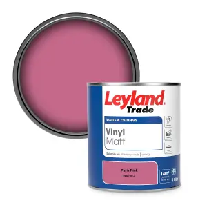 Leyland Trade Vinyl Matt Walls & Ceilings Emulsion Paint Paris Pink (PPG1181-6) 1L