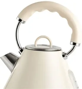 Dunelm Spectrum Cream Kettle 1.7L, Mid Century, Natural