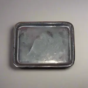 26cm Glazed Drip Tray - Rectangle - Silver