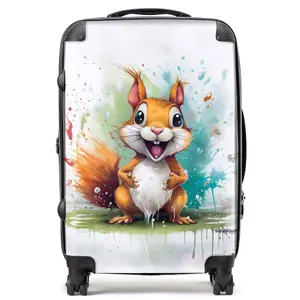 Happy Splashart Squirrel Suitcase - Medium